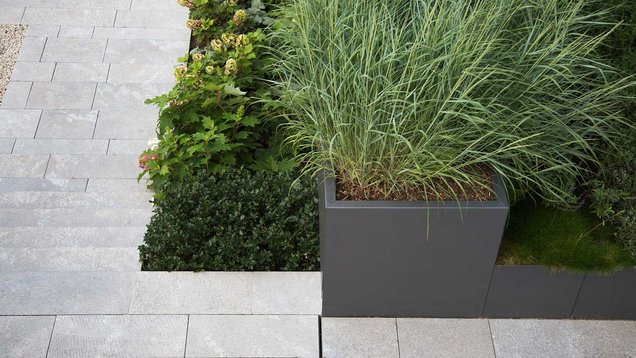 Terrassenpflasterung