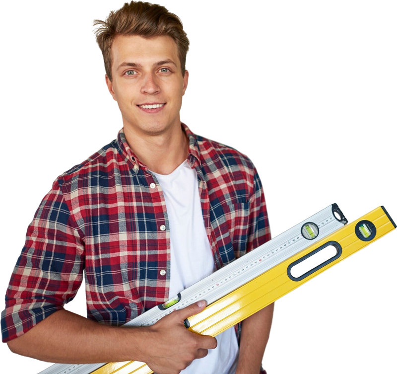 portrait confident young carpenter